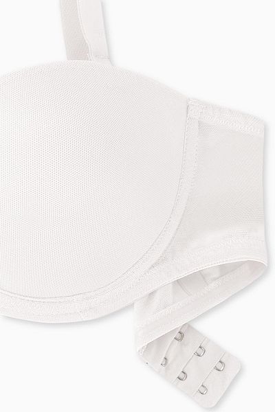Wonna Sutien fără bretele din țesătură din plasă Rosali - Push Up moale, semi-umplut - Premium Basic - 2226 - Ecru