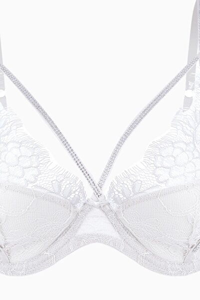 Wonna Stone Detailed Lace Bra Panty Set - Fashion - 2575 - Ecru