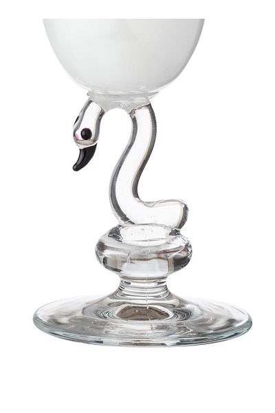 Byblos A Luxurious Crystal Juice Cup Consisting Of One Piece With A Flamingo Décor