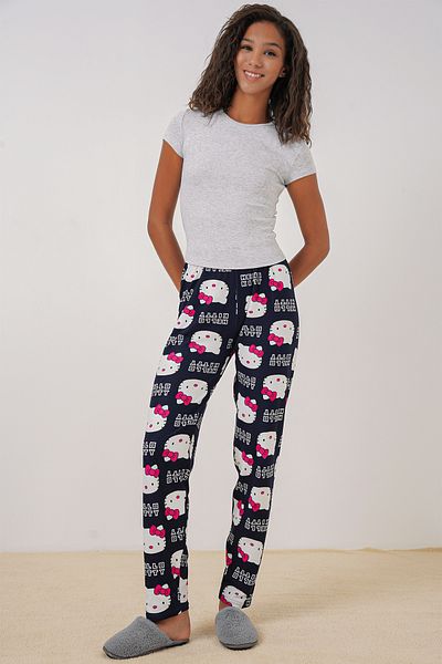Bigdart 4323 Pantaloni de pijama cu model - A.Bleumarin