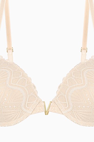 Wonna Σουτιέν Anna Gold Με Λεπτομέρειες Δαντέλας - Push Up - 2568 - Σαμπανί