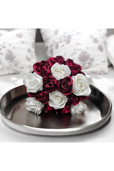 SavBrand 6cm Burgundy Satin Ribbon 10 Yards Is Suitable for Bouquet Making