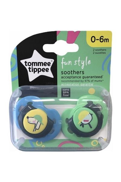 tommee tippee Fun Pacifier Set of 2 0-6 Months Green