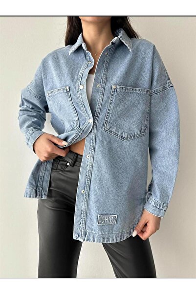 asia denim woman قميص دينم نسائي