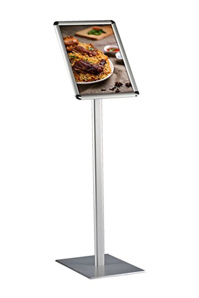 Menü Panosu Eloksal Rondo Köşe (Alüminyum Gri)-(A3-297x420mm)