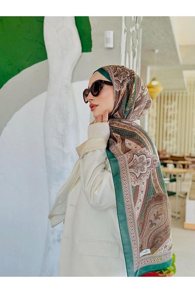 Oxygen Scarfs Retro Ethnic Pattern Cotton Silk Shawl