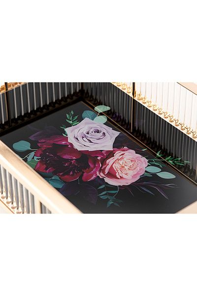Dania Single Tray Black/Gold 38x26x7cm