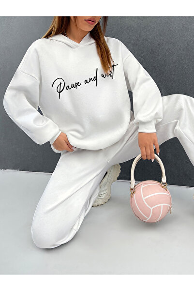 coolart Set de trening Pause cu glugă, bluză și pantaloni - Pantaloni supradi...