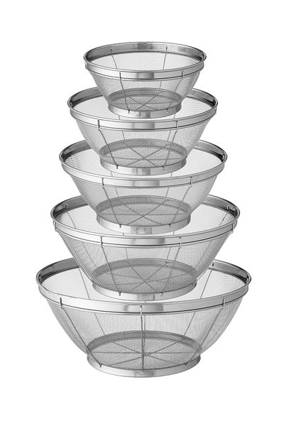 Dania 5-piece stainless steel strainer set, different sizes