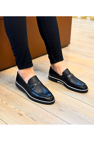 Parlak Hakiki Deri Erkek Günlük Ayakkabı