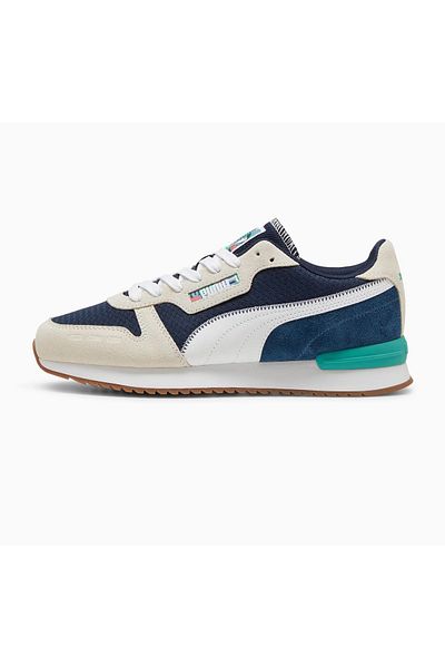 Puma Puma White and Vapor Grey Sneakers with R78 - Navy