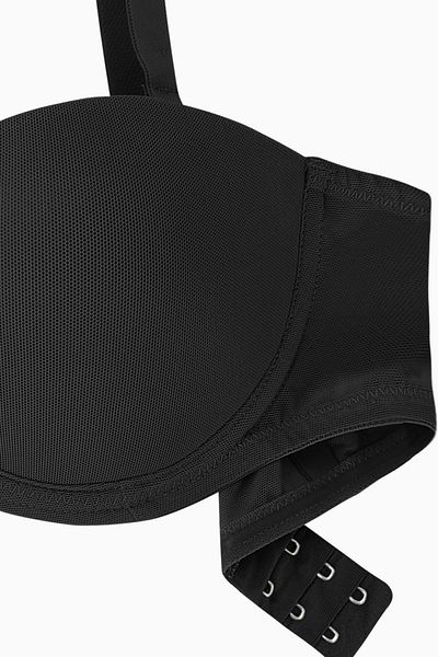 Wonna Σουτιέν Alisa Mesh Fabric Strapless - Push Up Padded - Premium Basic - 2227 - Μαύρο