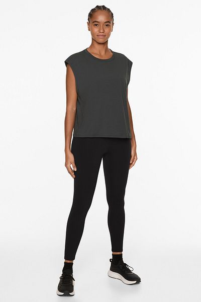 Oysho Cotton blend sleeveless seamless T-shirt