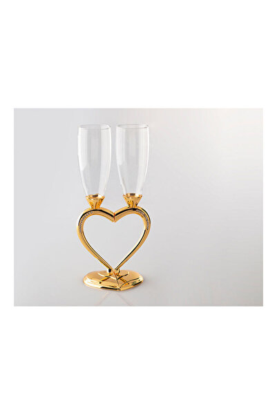 Dania طقم أكواب عصير مكون من قطعتين باللون الذهبي/الشفاف