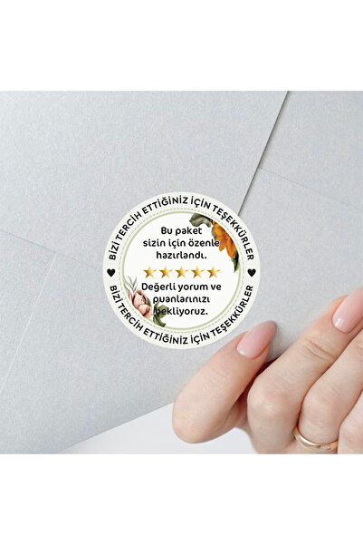 NEON Dijital Baskı Merkezi ملصق شكرًا لك على اختيارنا مقاس 4.5*4.5 سم 250 قطعة