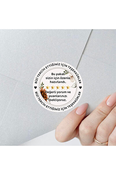 NEON Dijital Baskı Merkezi ملصق شكرًا لك على اختيارنا مقاس 4.5*4.5 سم 250 قطعة