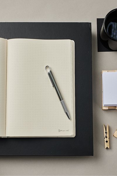 inkglo White Gold Leaf Panda Printed Dotted Velvet Touch Cover 112 Sheets Notepad