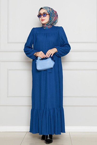 Sevitli Μπλε Sahara Hijab Φόρεμα - Με Ρόμπα