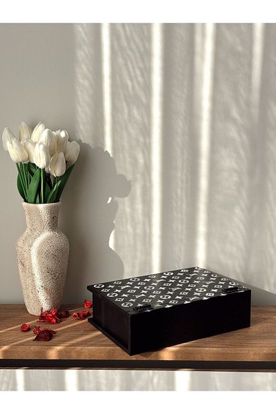 DEKORMED Decorative Black Book Box - Book Looking Box