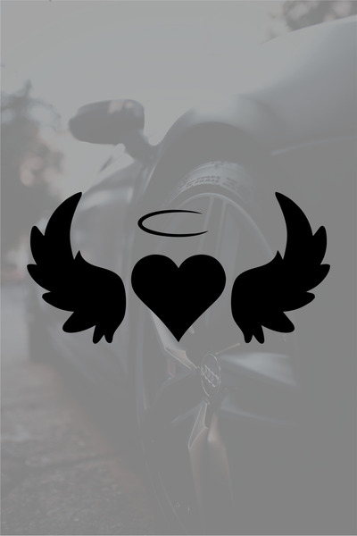 Quart Aksesuar 20 X 10 Cm Kanat Sticker Kalpli Kanat Oto Sticker Araba Cam St...