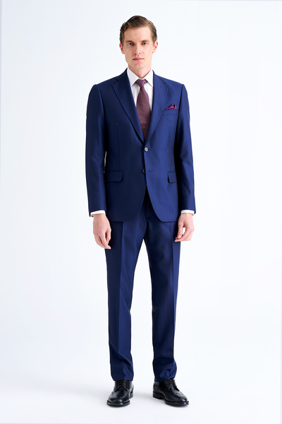 Edwards Erkek Lacivert Delfino Yün Takım Elbise