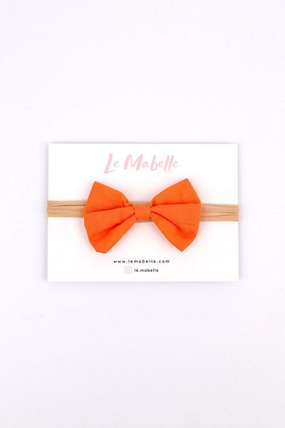 Le Mabelle Orange Bow Girl's Hair Band