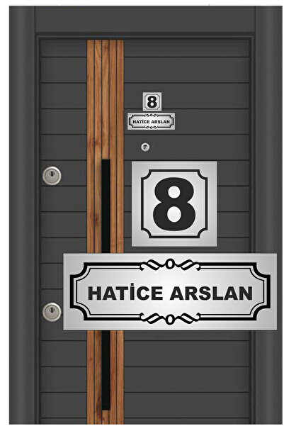 Outdoor One Kapı İsimliği Klasik Ev Dış Kapı İsimliği Çelik Kapı İsimliği Güm...