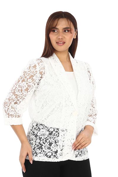 Lady Majestic Γυναικείο μπουφάν Lace Plus Size 44709