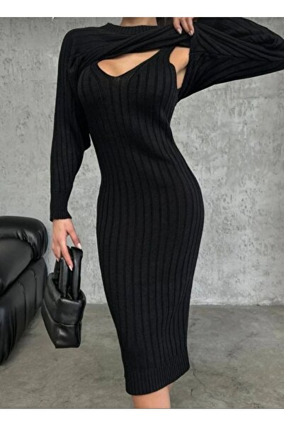 GİYSİ DÜNYASI Kötött ruha és pulóver - 2 db-os készlet