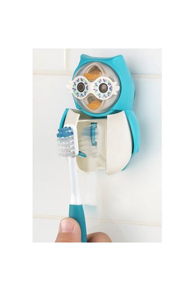 Flipper Blue Owl Figured Toothbrush Storage Container