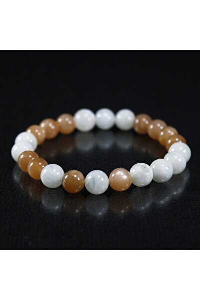 Zodyak Doğal Taş Moonstone Natural Stone Mixed Design Bracelet
