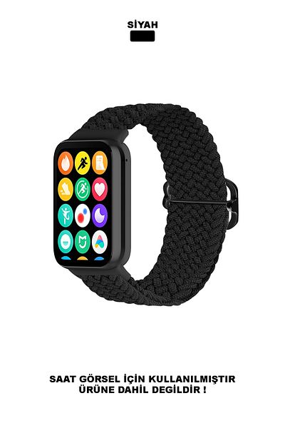 CONOCER Xiaomi Redmi Watch 4-5 / Mi Band 8 Pro Compatible Wicker Woven Cord Strap