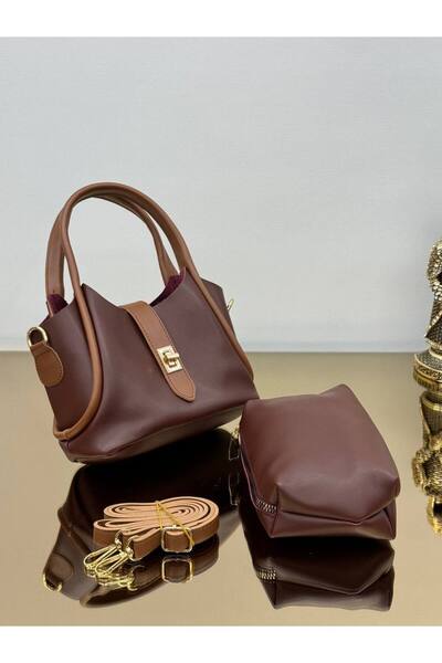 YOGII موديل دينا - حقيبة يد وكتف نسائية من الجلد عالي الجودة مع حزام قابل للت...