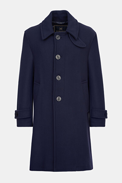 Edwards Erkek Lacivert Yün Palto