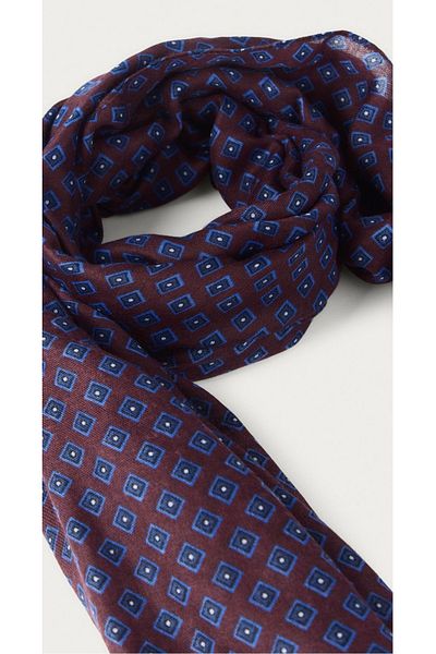 CROATE Wool Silk Printed Scarf