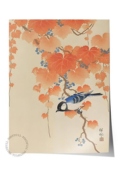 Postifull Poster fără ramă, Seria Comfort, Ohara Koson - Poster cu pasăre pe ...