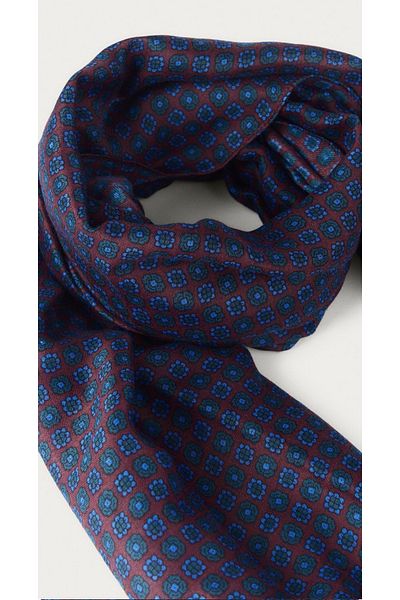 CROATE Wool Silk Printed Scarf