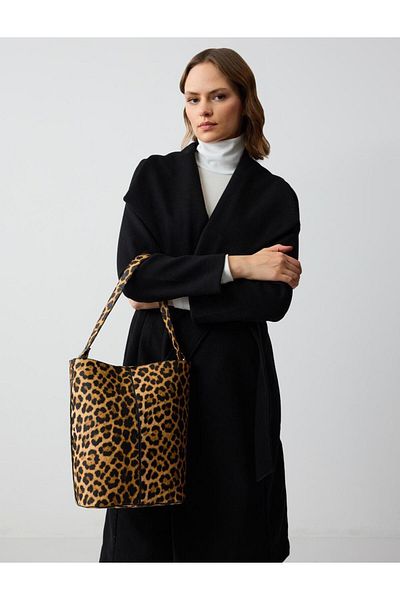 Jimmy Key Geantă de mână și de umăr cu model leopard