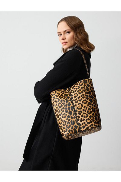 Jimmy Key Geantă de mână și de umăr cu model leopard