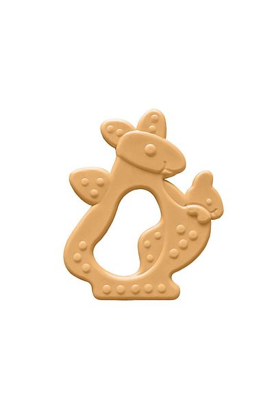 Bambino Rubber Soft Teether Kangaroo - Orange