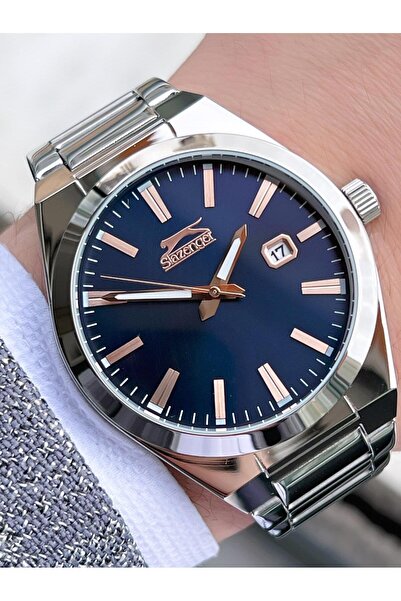 Slazenger ساعة يد رجالية مقاومة للماء SL.1.374 Slazenger بسلك فولاذي بتقويم 5...