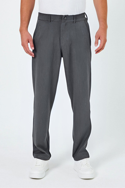 YAKAMEL Men's Lycra Seasonal Quality Straight Leg School Pants