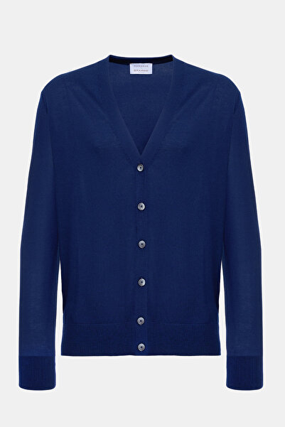 Edwards Erkek Lacivert Düğmeli Yün Hırka