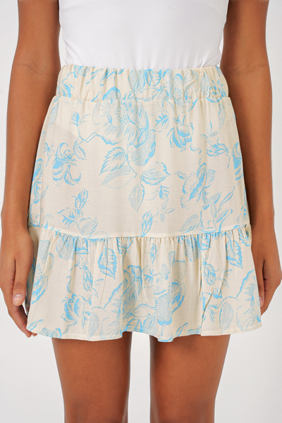 Bigdart 1884 Örme Mini Etek - M. Krem