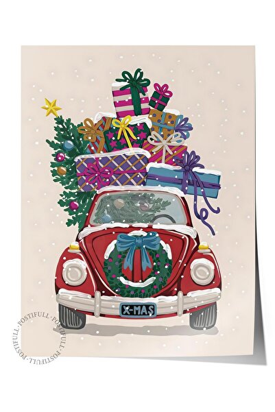 Postifull Çerçevesiz Yılbaşı Posteri, Yılbaşı Dekoru, Comfort Serisi, Ready f...