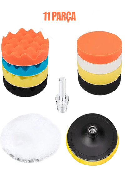 NUBLADO Oto Araç Araba Pasta Cila Polisaj Süngeri Keçesi Pedi 115 Mm Parlatıc...