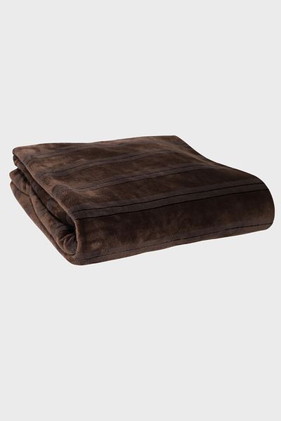DOFİ Dofi Striped Anthracite Double Blanket – 180X220 cm Soft and Stylish