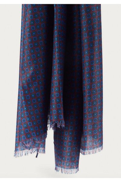 CROATE Wool Silk Printed Scarf