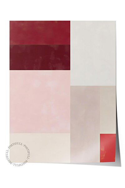 Postifull Αφίσα χωρίς πλαίσιο, σειρά Comfort, αφίσα με χρώματα κόκκινο και ρο...