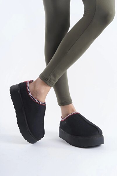 Modaqueen Γυναικείες χειμερινές χοντρές σόλα με γούνινο σουέντ παντόφλες & παπούτσια για το σπίτι